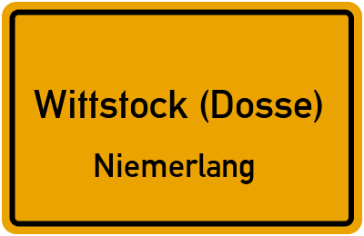 Straßenverzeichnis Wittstock (Dosse) Niemerlang