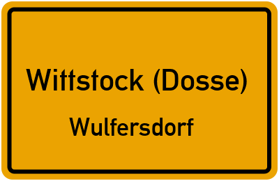 Straßenverzeichnis Wittstock (Dosse) Wulfersdorf
