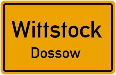 Straßenverzeichnis Wittstock Dossow