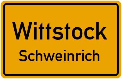Straßenverzeichnis Wittstock Schweinrich