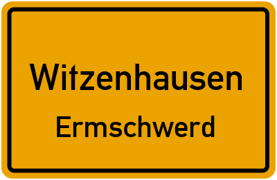Straßenverzeichnis Witzenhausen Ermschwerd