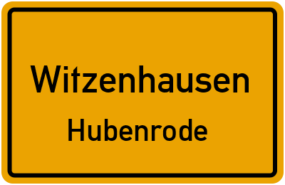 Straßenverzeichnis Witzenhausen Hubenrode