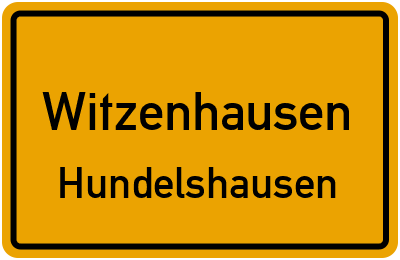Ortsschild Witzenhausen Hundelshausen