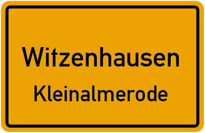 Straßenverzeichnis Witzenhausen Kleinalmerode