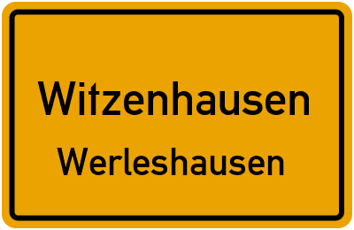 Straßenverzeichnis Witzenhausen Werleshausen