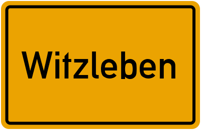 Ortsschild von Gemeinde Witzleben in Thüringen
