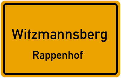 Straßenverzeichnis Witzmannsberg Rappenhof