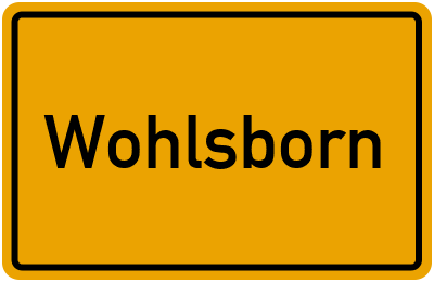 Ortsschild von Gemeinde Wohlsborn in Thüringen