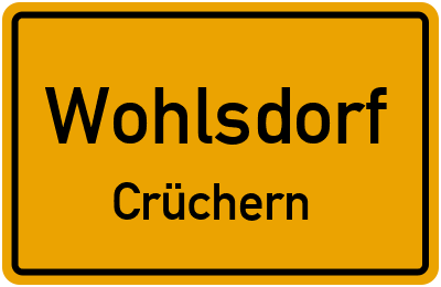 Straßenverzeichnis Wohlsdorf Crüchern