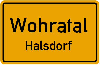 Straßenverzeichnis Wohratal Halsdorf