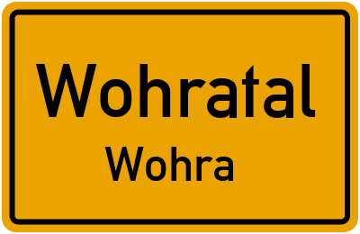 Ortsschild Wohratal Wohra