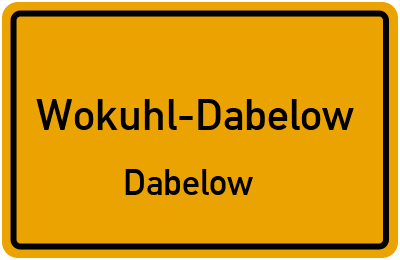 Straßenverzeichnis Wokuhl-Dabelow Dabelow