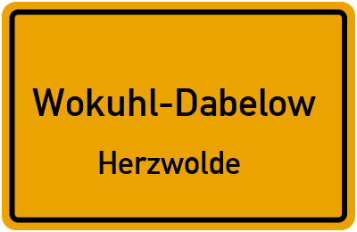 Straßenverzeichnis Wokuhl-Dabelow Herzwolde