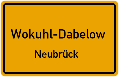 Straßenverzeichnis Wokuhl-Dabelow Neubrück
