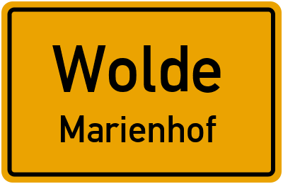 Straßenverzeichnis Wolde Marienhof