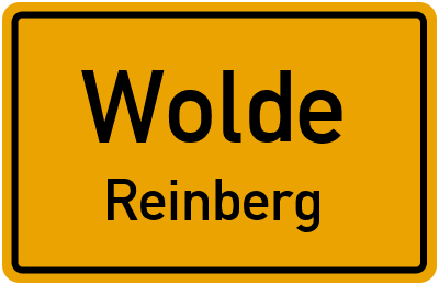 Straßenverzeichnis Wolde Reinberg