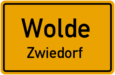 Straßenverzeichnis Wolde Zwiedorf