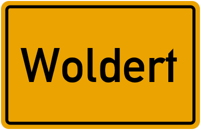 Ortsschild von Gemeinde Woldert in Rheinland-Pfalz