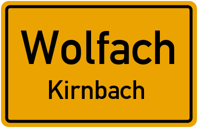 Straßenverzeichnis Wolfach Kirnbach
