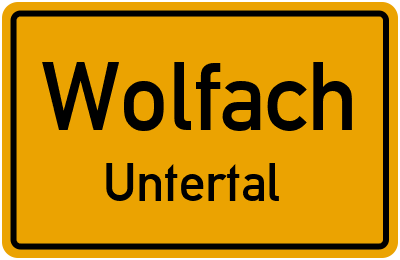 Straßenverzeichnis Wolfach Untertal