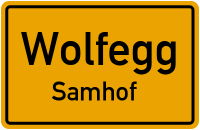 Straßenverzeichnis Wolfegg Samhof