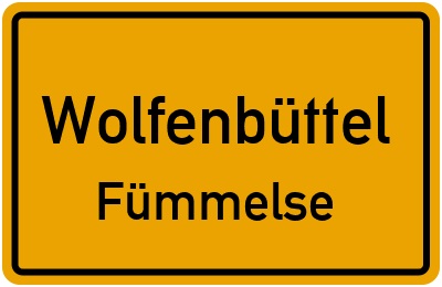 Ortsschild Wolfenbüttel Fümmelse