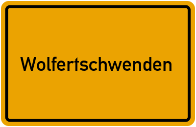 Ortsschild von Gemeinde Wolfertschwenden in Bayern