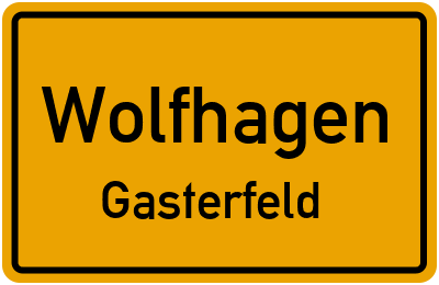 Ortsschild Wolfhagen Gasterfeld