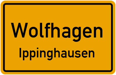 Ortsschild Wolfhagen Ippinghausen