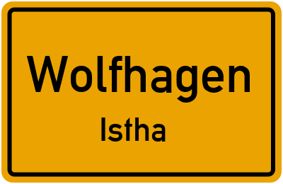 Ortsschild Wolfhagen Istha