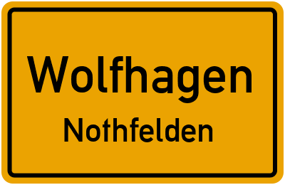 Ortsschild Wolfhagen Nothfelden
