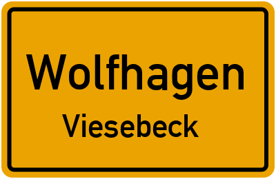Ortsschild Wolfhagen Viesebeck