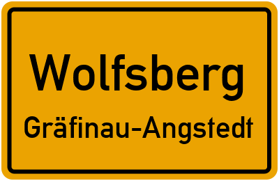 Ortsschild Wolfsberg Gräfinau-Angstedt