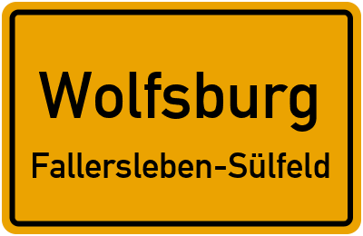 Straßenverzeichnis Wolfsburg Fallersleben-Sülfeld