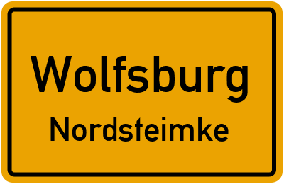 Ortsschild Wolfsburg Nordsteimke