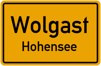 Straßenverzeichnis Wolgast Hohensee
