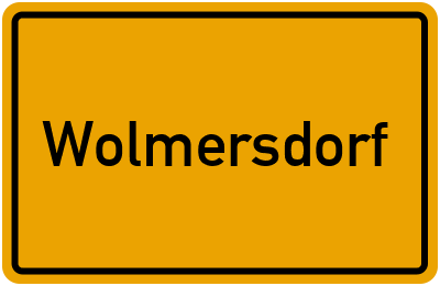 Ortsschild von Gemeinde Wolmersdorf in Schleswig-Holstein
