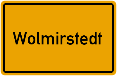 Ortsschild von Stadt Wolmirstedt in Sachsen-Anhalt