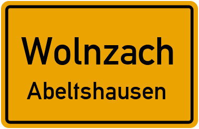 Ortsschild Wolnzach Abeltshausen