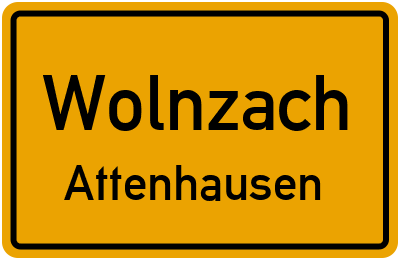 Ortsschild Wolnzach Attenhausen