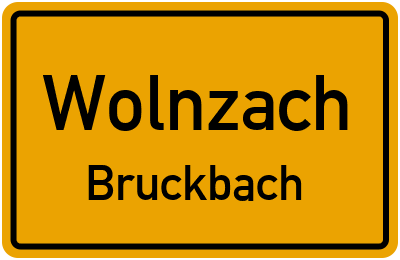 Ortsschild Wolnzach Bruckbach