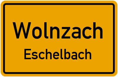 Ortsschild Wolnzach Eschelbach