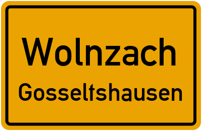 Ortsschild Wolnzach Gosseltshausen
