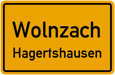 Ortsschild Wolnzach Hagertshausen