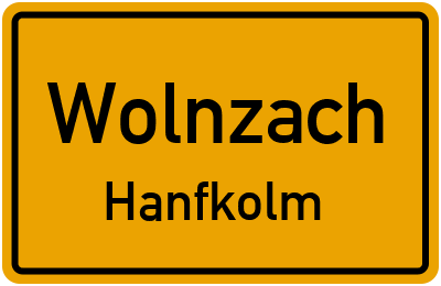 Ortsschild Wolnzach Hanfkolm