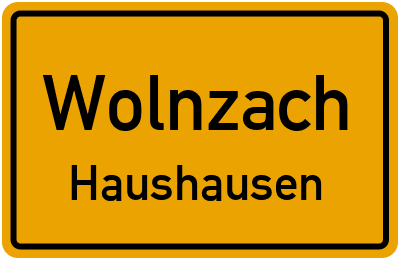 Ortsschild Wolnzach Haushausen