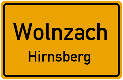 Ortsschild Wolnzach Hirnsberg