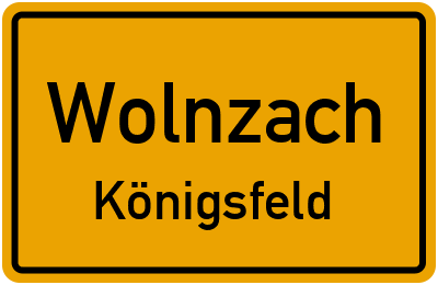 Ortsschild Wolnzach Königsfeld