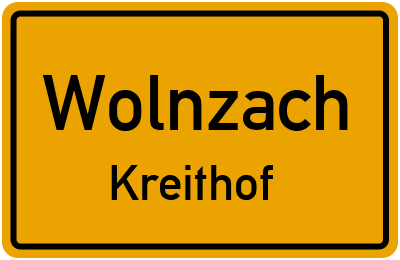 Ortsschild Wolnzach Kreithof