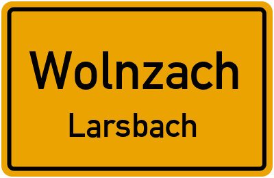 Ortsschild Wolnzach Larsbach